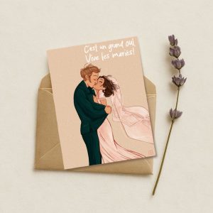 Carte de voeux mariage: "C'est OUI!"